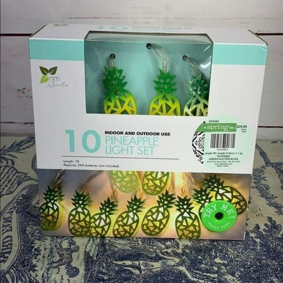 Garden Electric Aloha‎ Pineapple Light Set Outdoor Tropical Lot of 5 - Picture 2 of 11